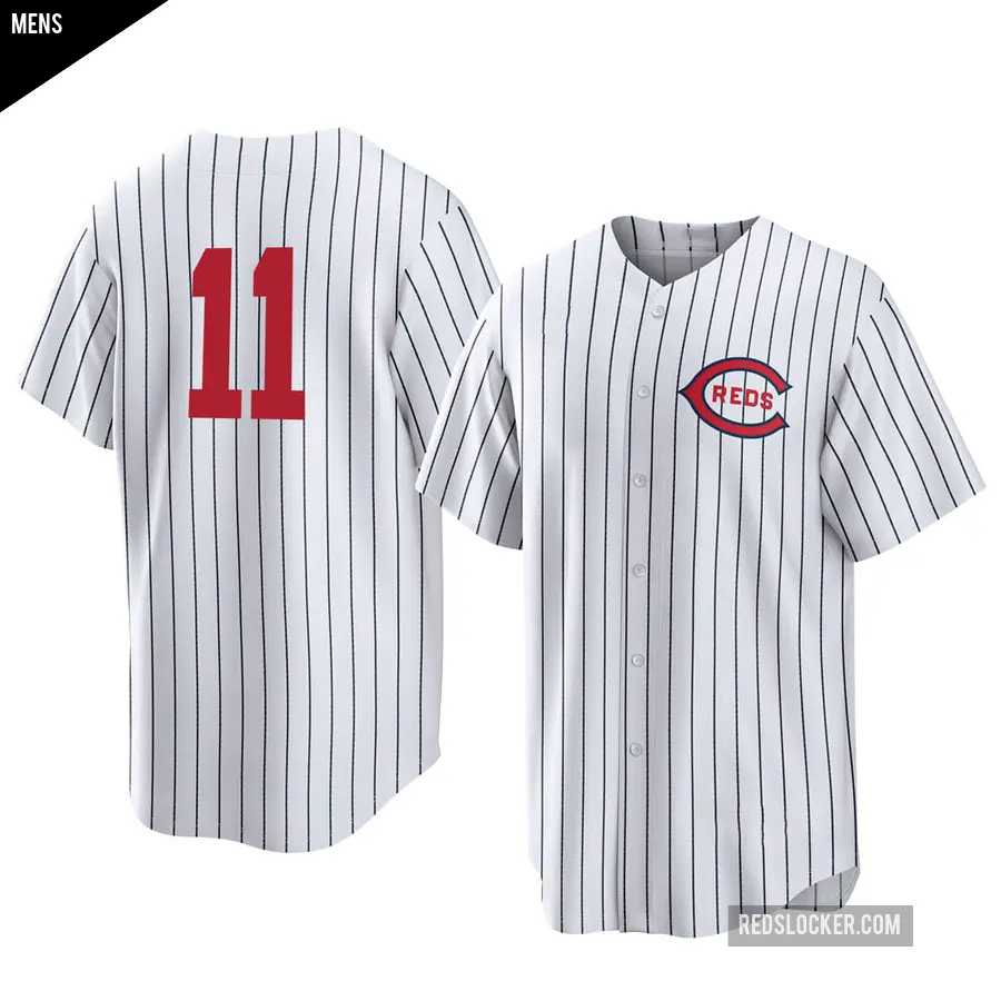 Men's Cincinnati Reds ＃11 Barry Larkin Replica White 2022 Field Of Dreams Jersey