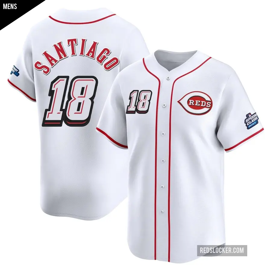 Men's Cincinnati Reds ＃18 Benito Santiago Limited White 2025 Speedway Classic Alternate Jersey