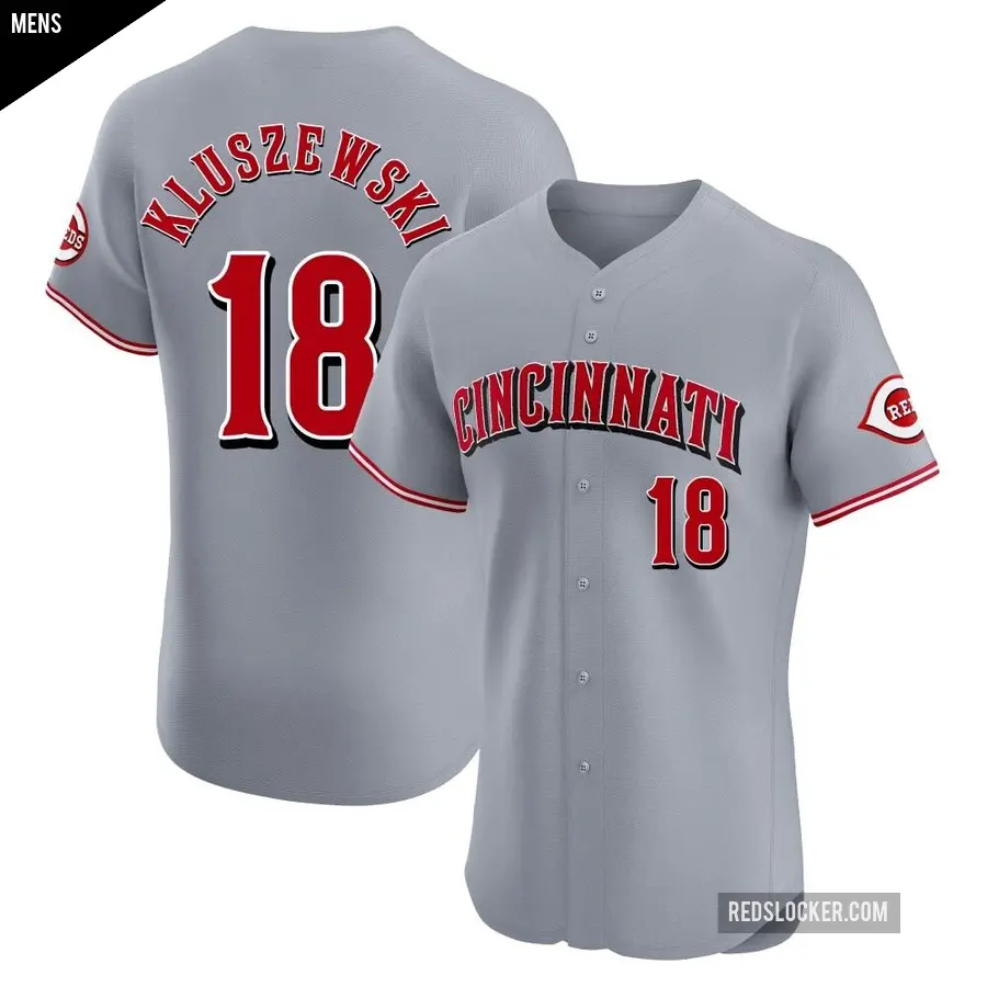 Men's Cincinnati Reds ＃18 Ted Kluszewski Elite Gray Road Jersey
