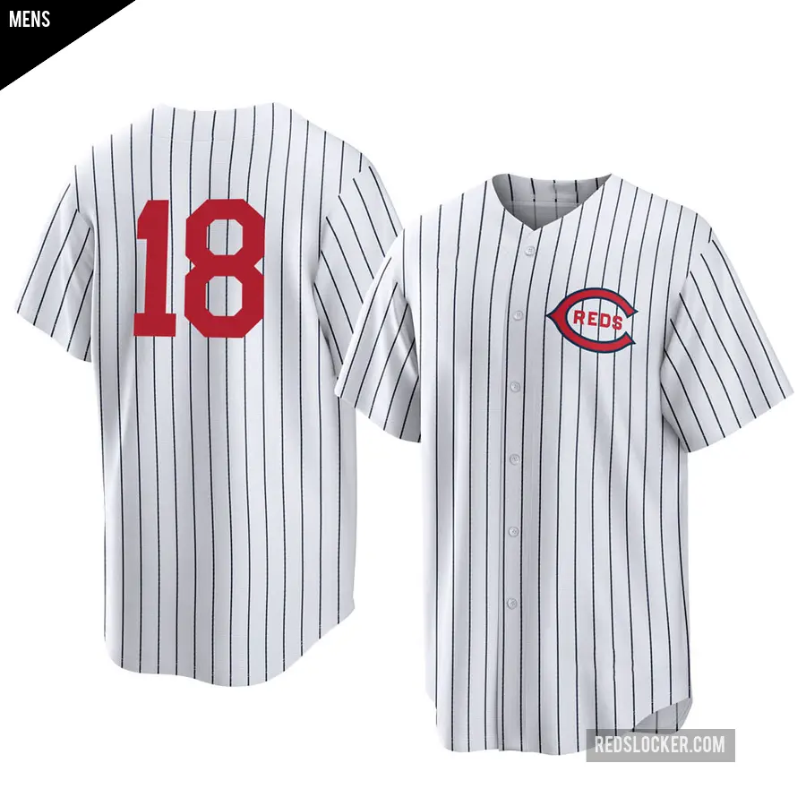 Men's Cincinnati Reds ＃18 Ted Kluszewski Replica White 2022 Field Of Dreams Jersey