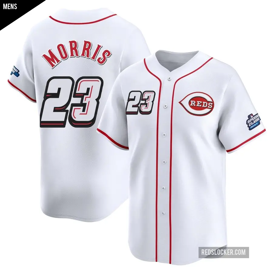 Men's Cincinnati Reds ＃23 Hal Morris Limited White 2025 Speedway Classic Alternate Jersey