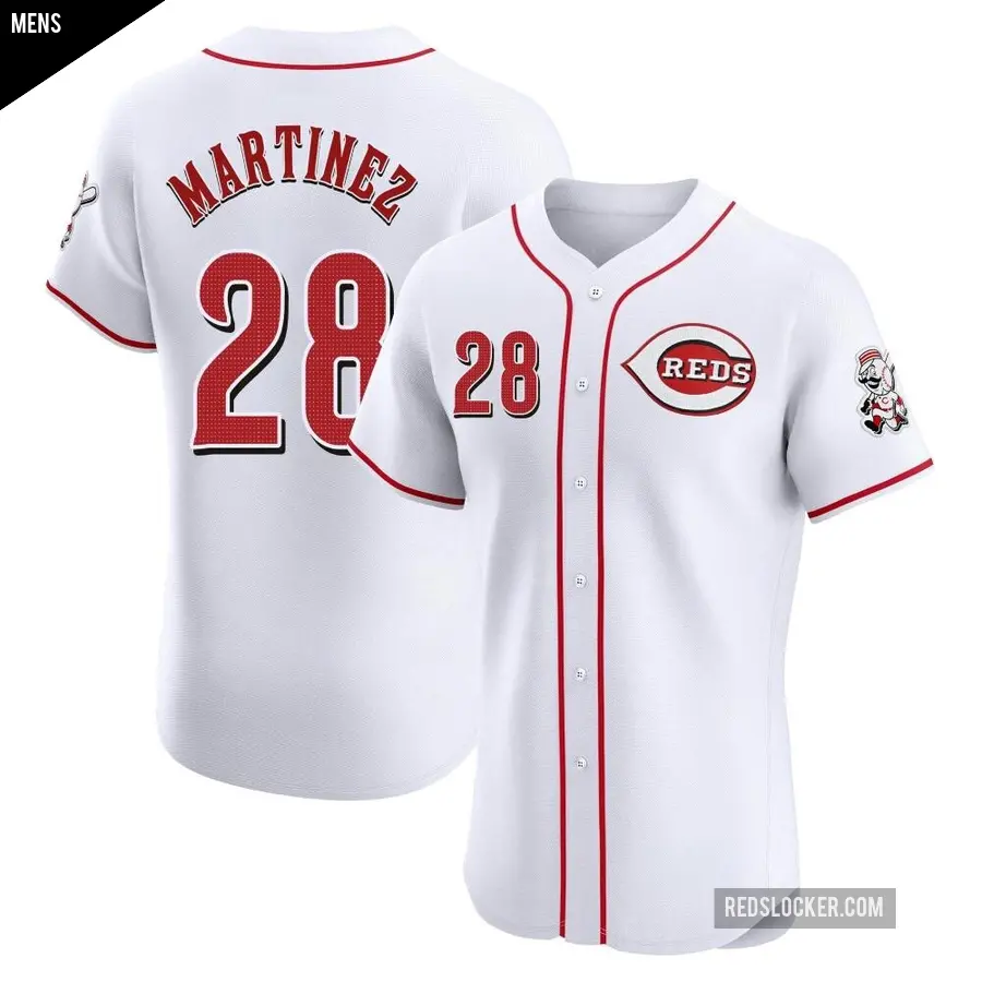 Men's Cincinnati Reds ＃28 Nick Martinez Elite White Home Jersey