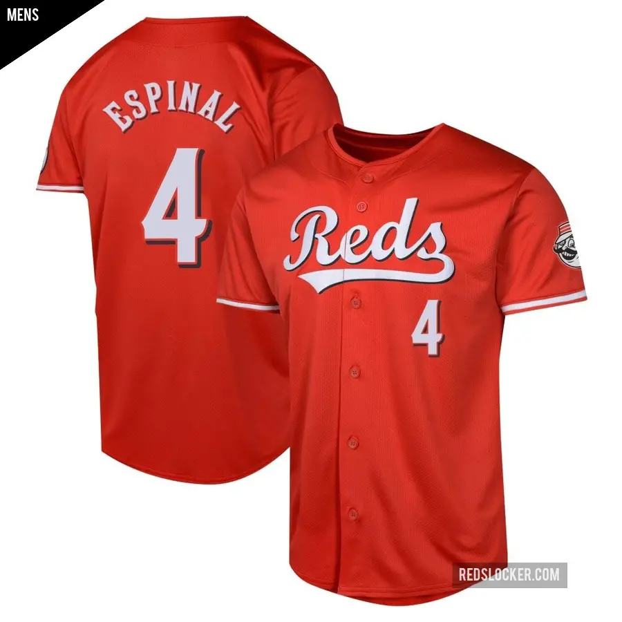 Men's Cincinnati Reds ＃4 Santiago Espinal Limited Red Alternate Jersey