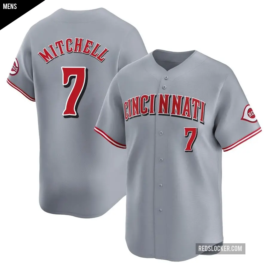 Men's Cincinnati Reds ＃7 Kevin Mitchell Limited Gray Away Jersey