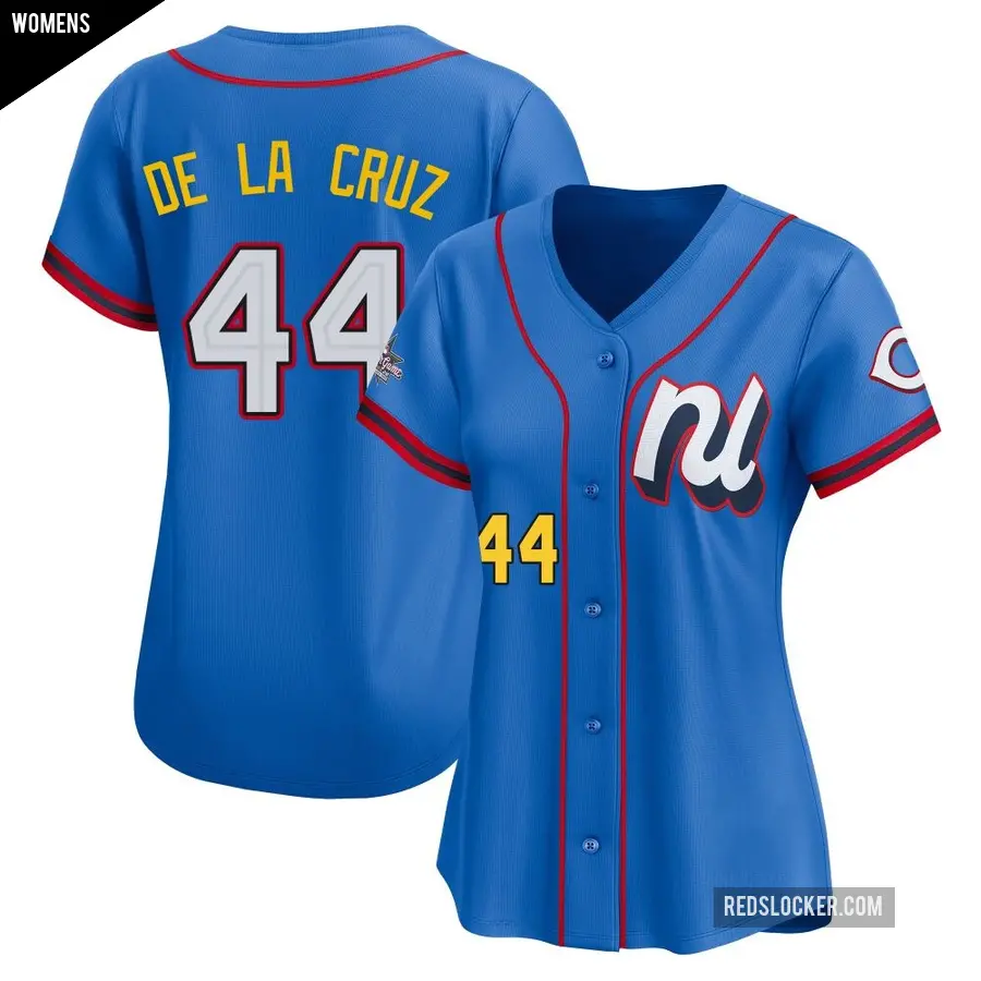 Women's Cincinnati Reds ＃44 Elly De La Cruz Limited Blue National League 2025 All-Star Edition Jersey