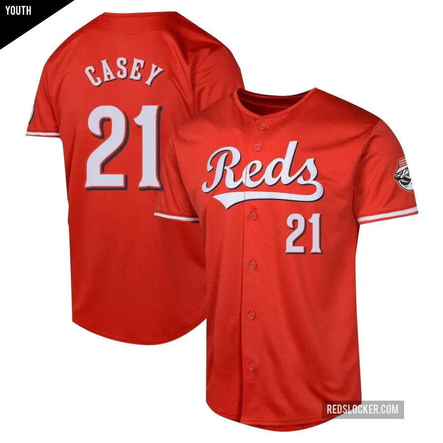 Youth Cincinnati Reds ＃21 Sean Casey Limited Red Alternate Jersey