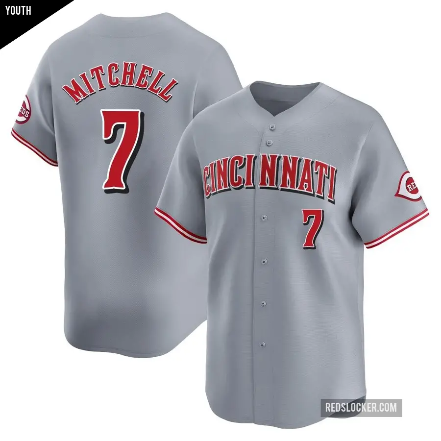 Youth Cincinnati Reds ＃7 Kevin Mitchell Limited Gray Away Jersey